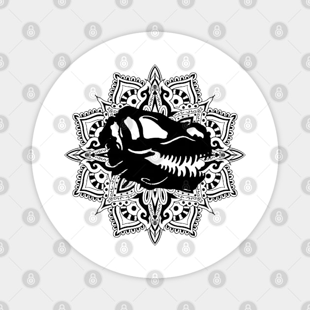 Mandala T Rex Magnet by ArtRoute02